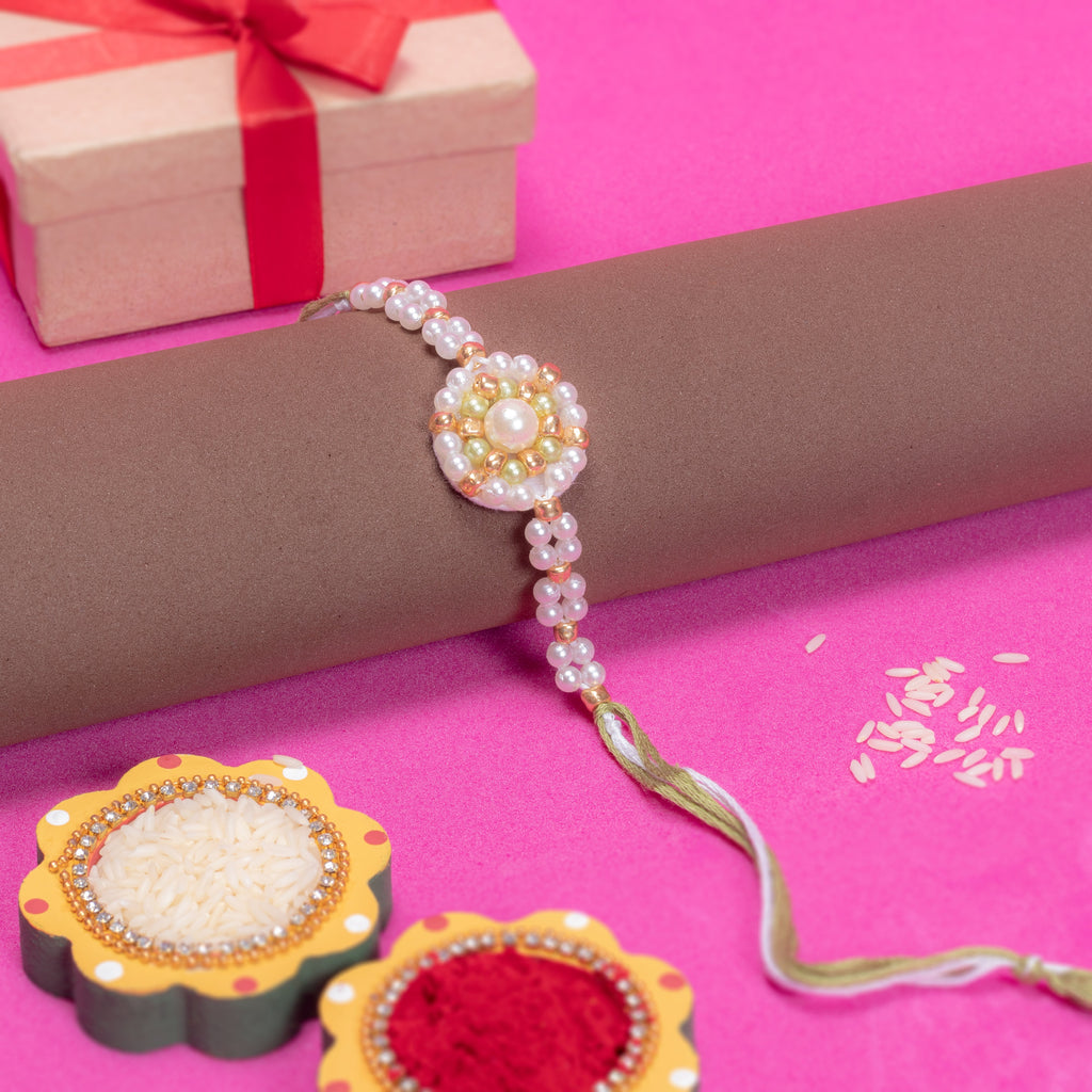 Handmade Rakhi - Pearl Beauty 1pc