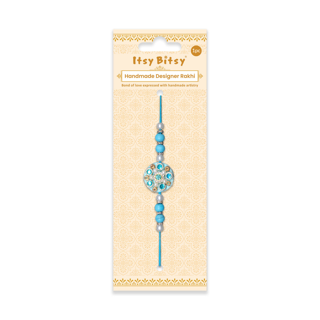 Handmade Rakhi - Turquoise Treasure 1 pc