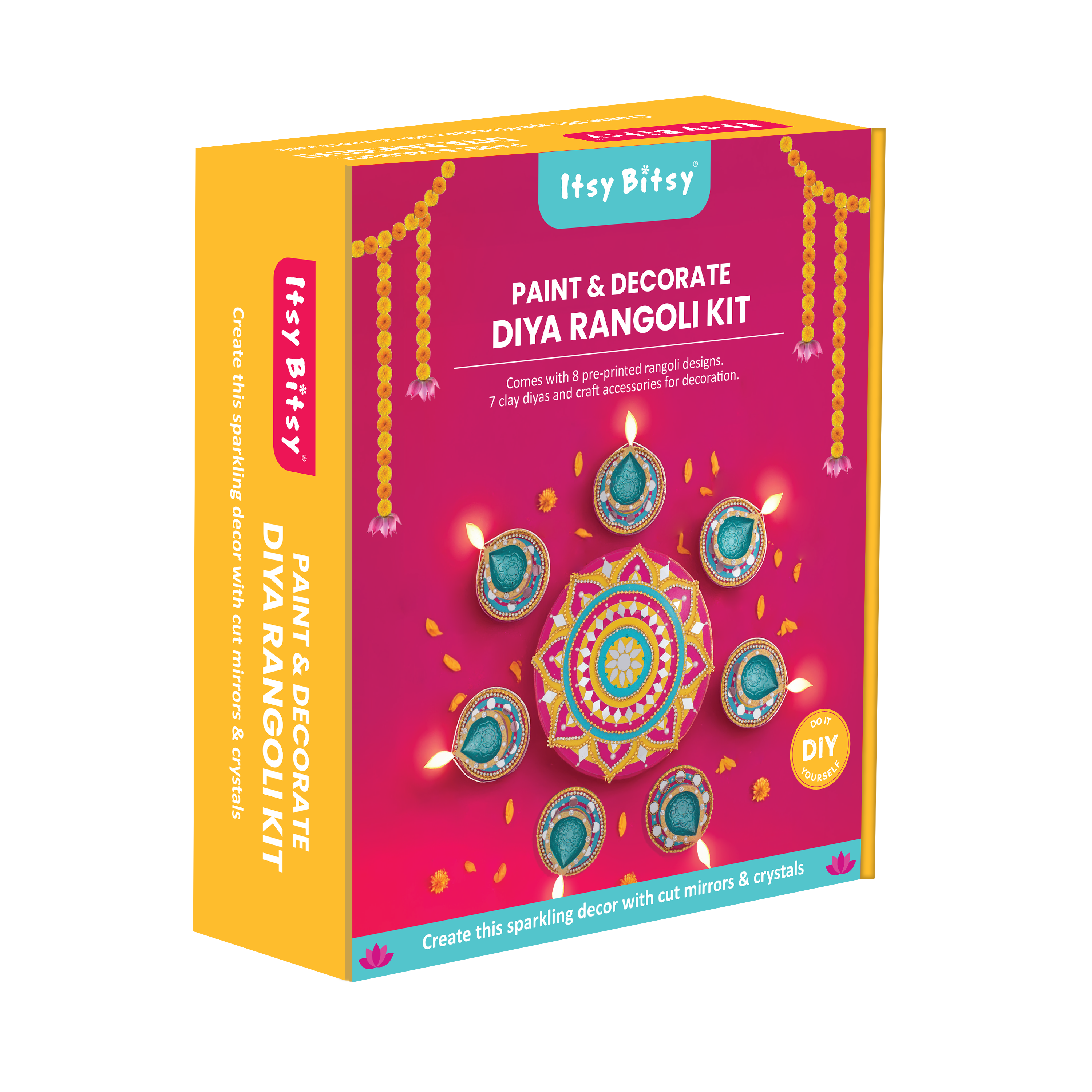 DIY Paint and Decorate Diya Rangoli Box