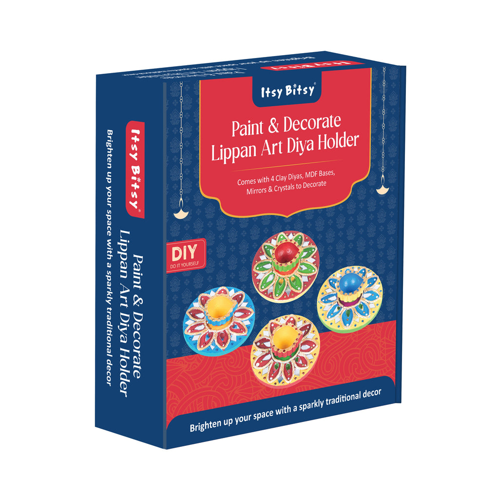 DIY Paint & Decorate Lippan Art Diya Holder 1Kit