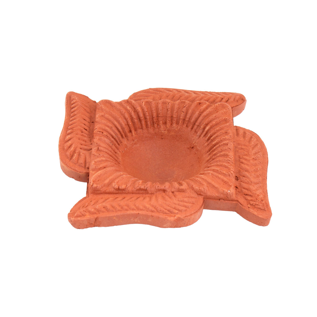 Handmade Terracotta Diya Swastika 1pc