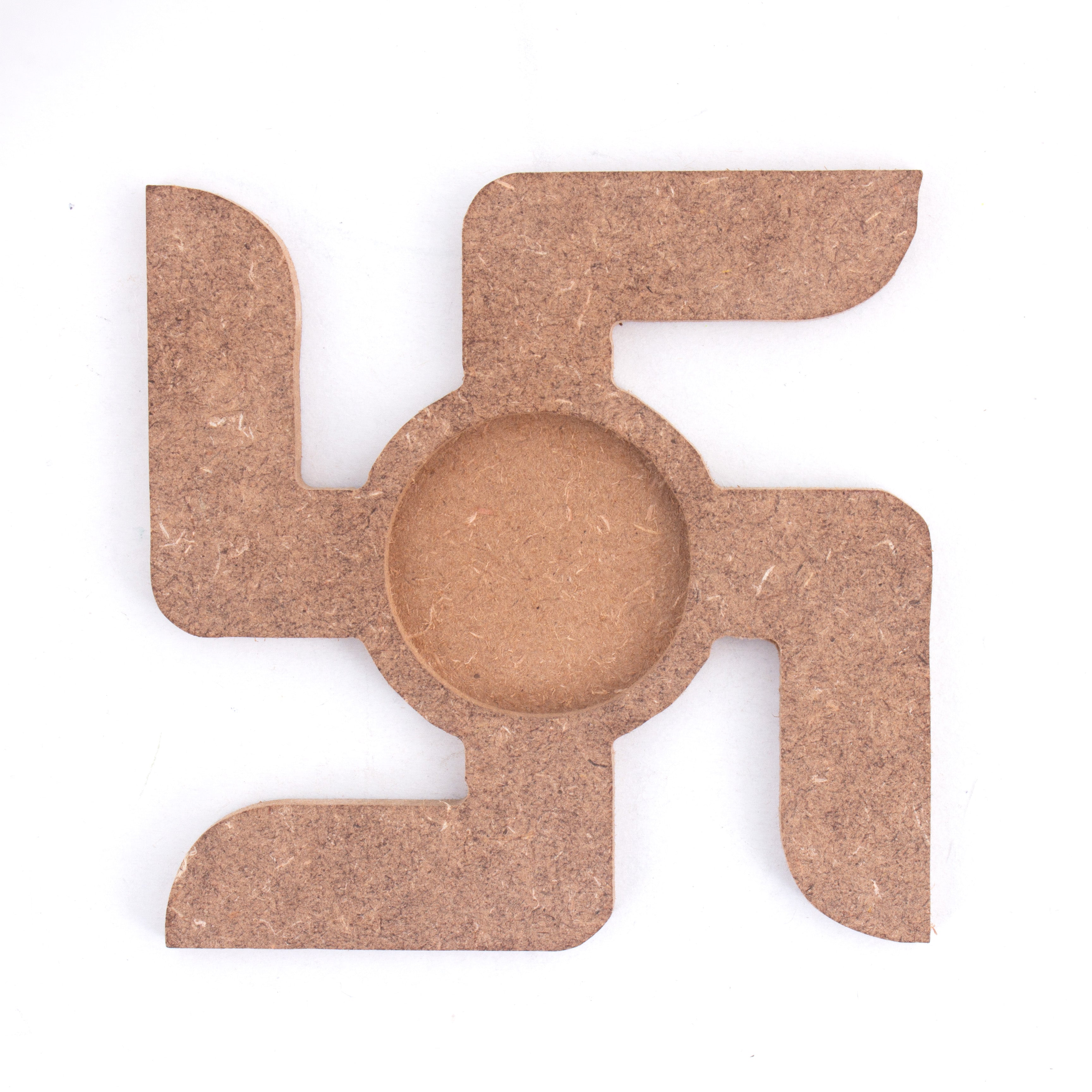 MDF Decorable Tea Light Candle Holder Swastika 4 X 4inch 5.5mm (without candle)