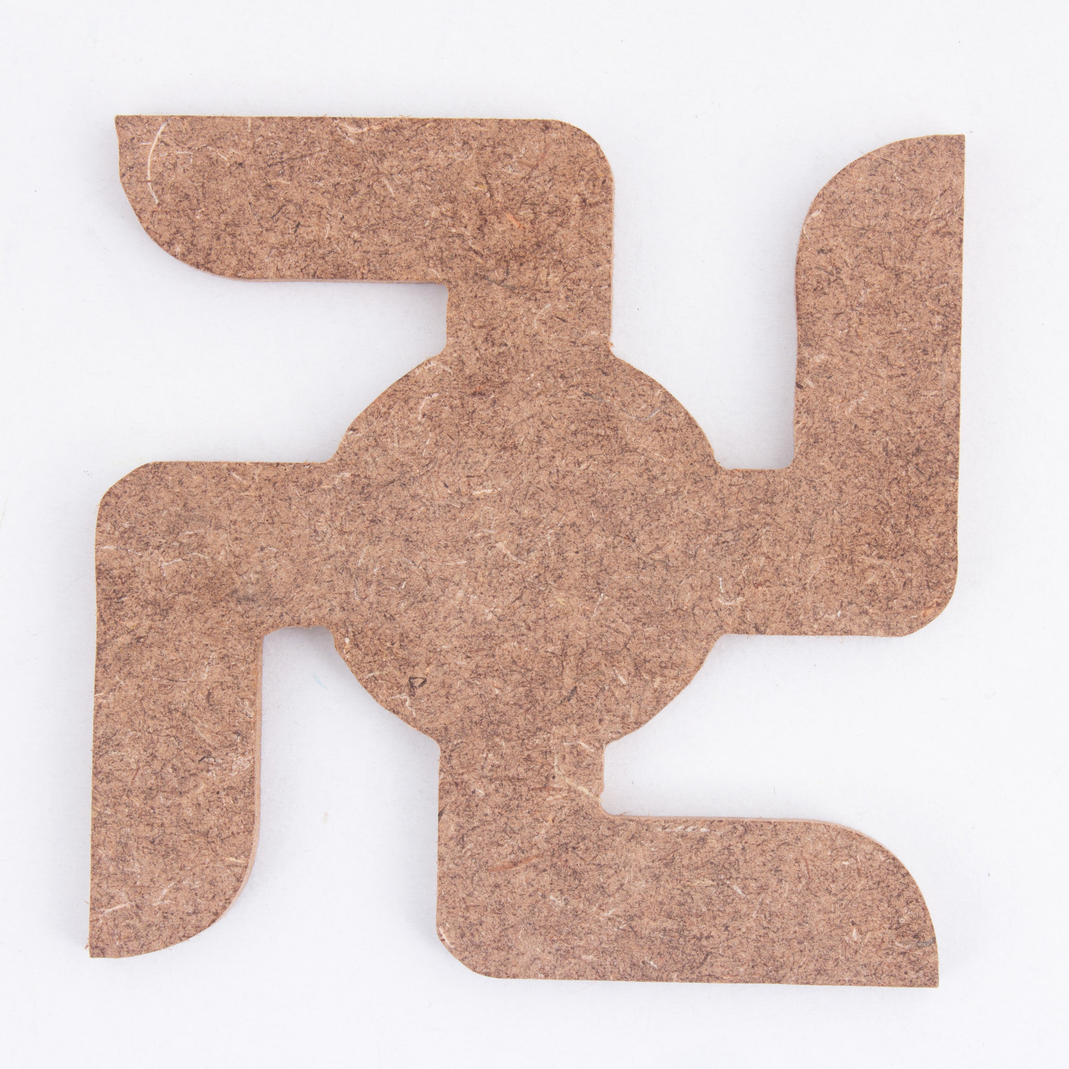 MDF Decorable Tea Light Candle Holder Swastika 4 X 4inch 5.5mm (without candle)
