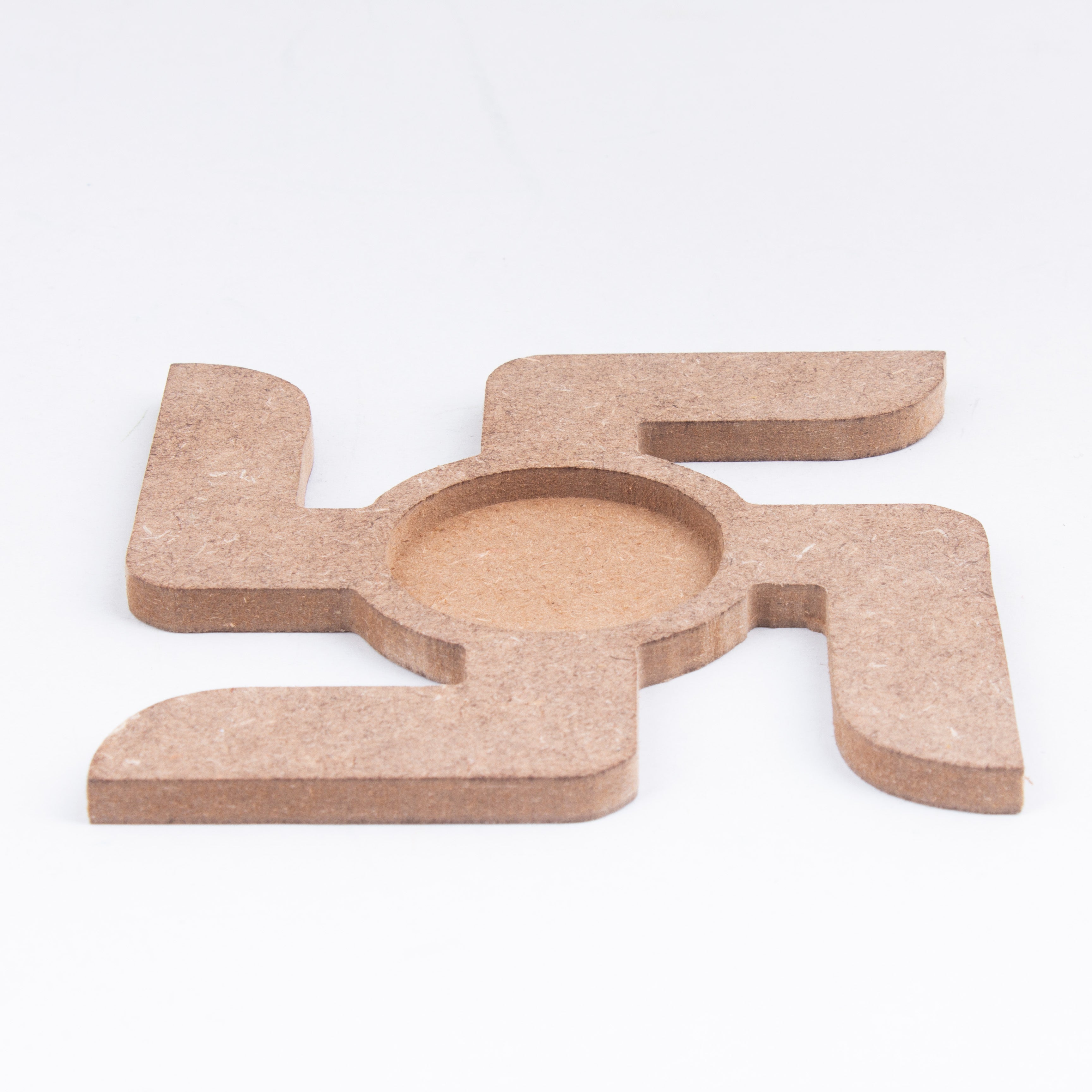 MDF Decorable Tea Light Candle Holder Swastika 4 X 4inch 5.5mm (without candle)