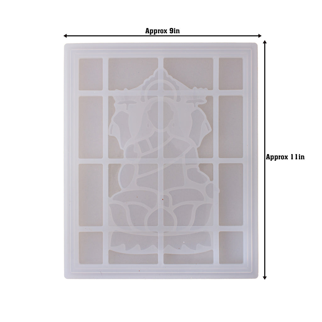 Silicone Mould Goddess Lakshmi Frame L10.6 X W8.6inch 1pc