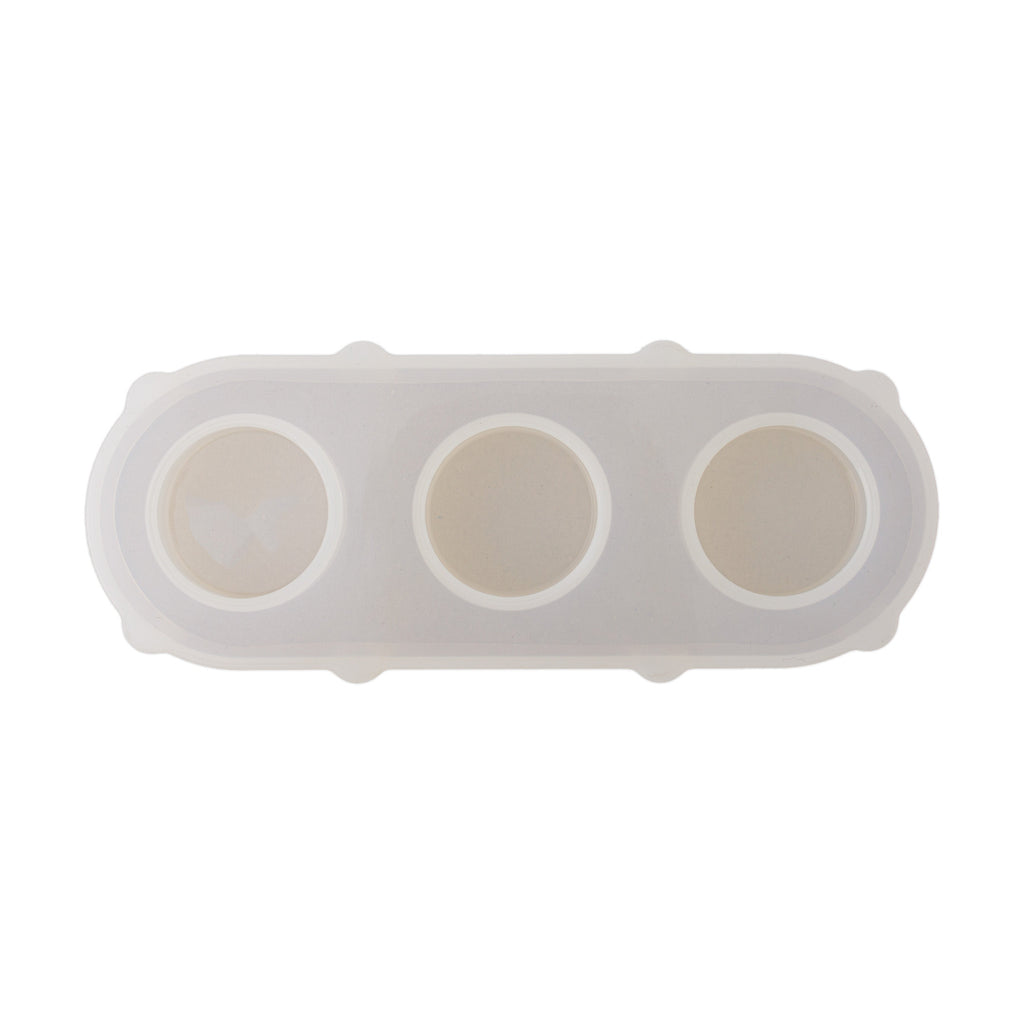 Silicone Mould 3-in 1 Tea Light Holder Oval L2.36 X 6.69cm 1pc