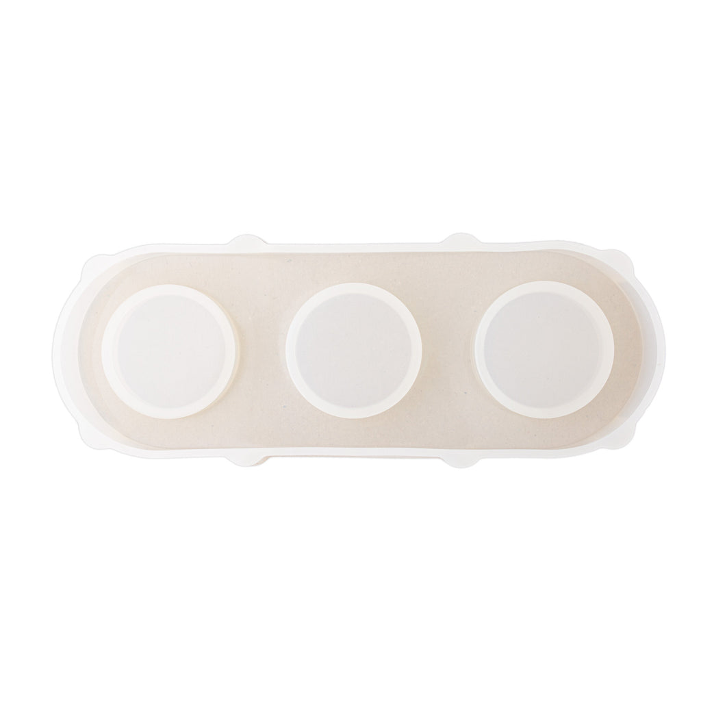 Silicone Mould 3-in 1 Tea Light Holder Oval L2.36 X 6.69cm 1pc