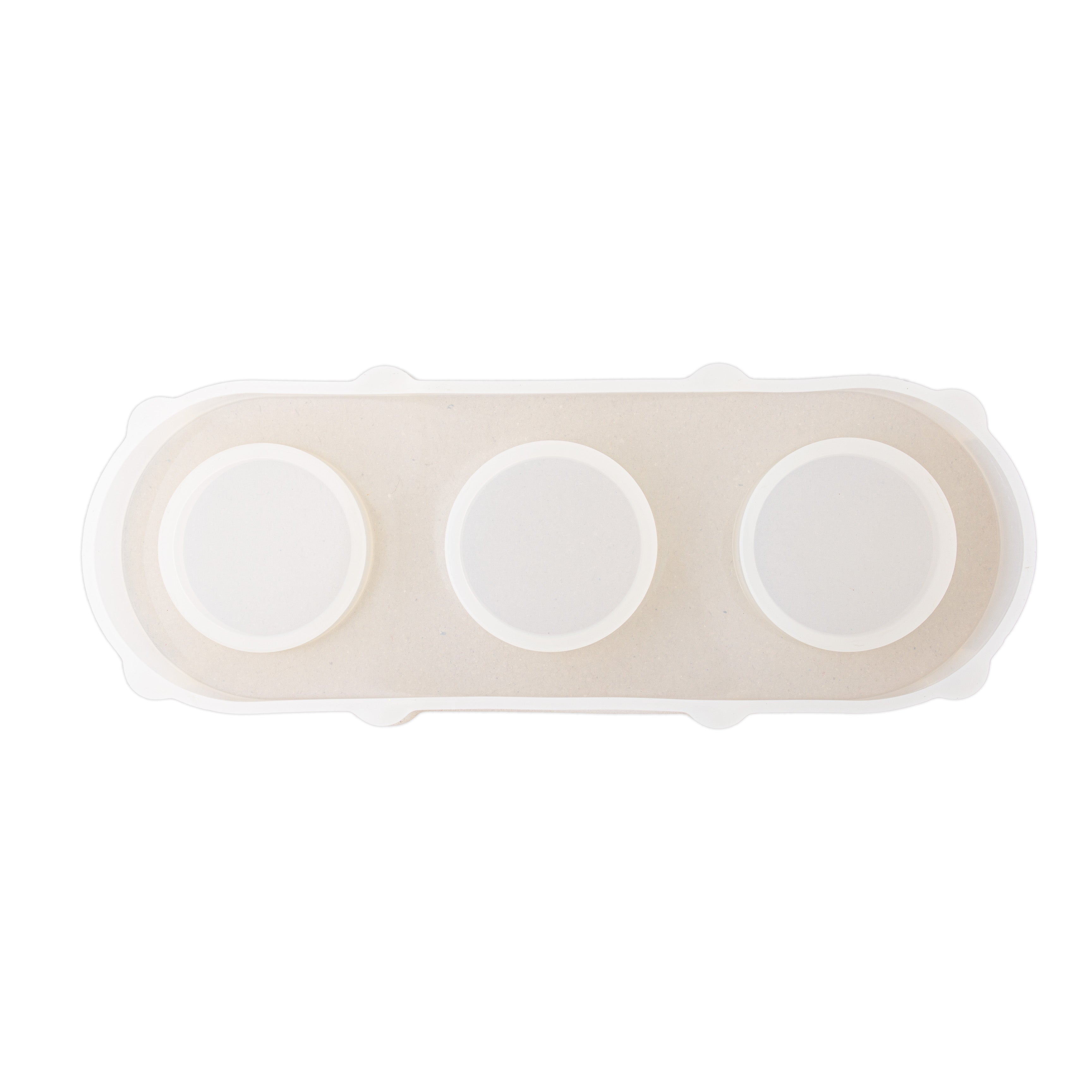 Silicone Mould 3-in 1 Tea Light Holder Oval L2.36 X 6.69cm 1pc