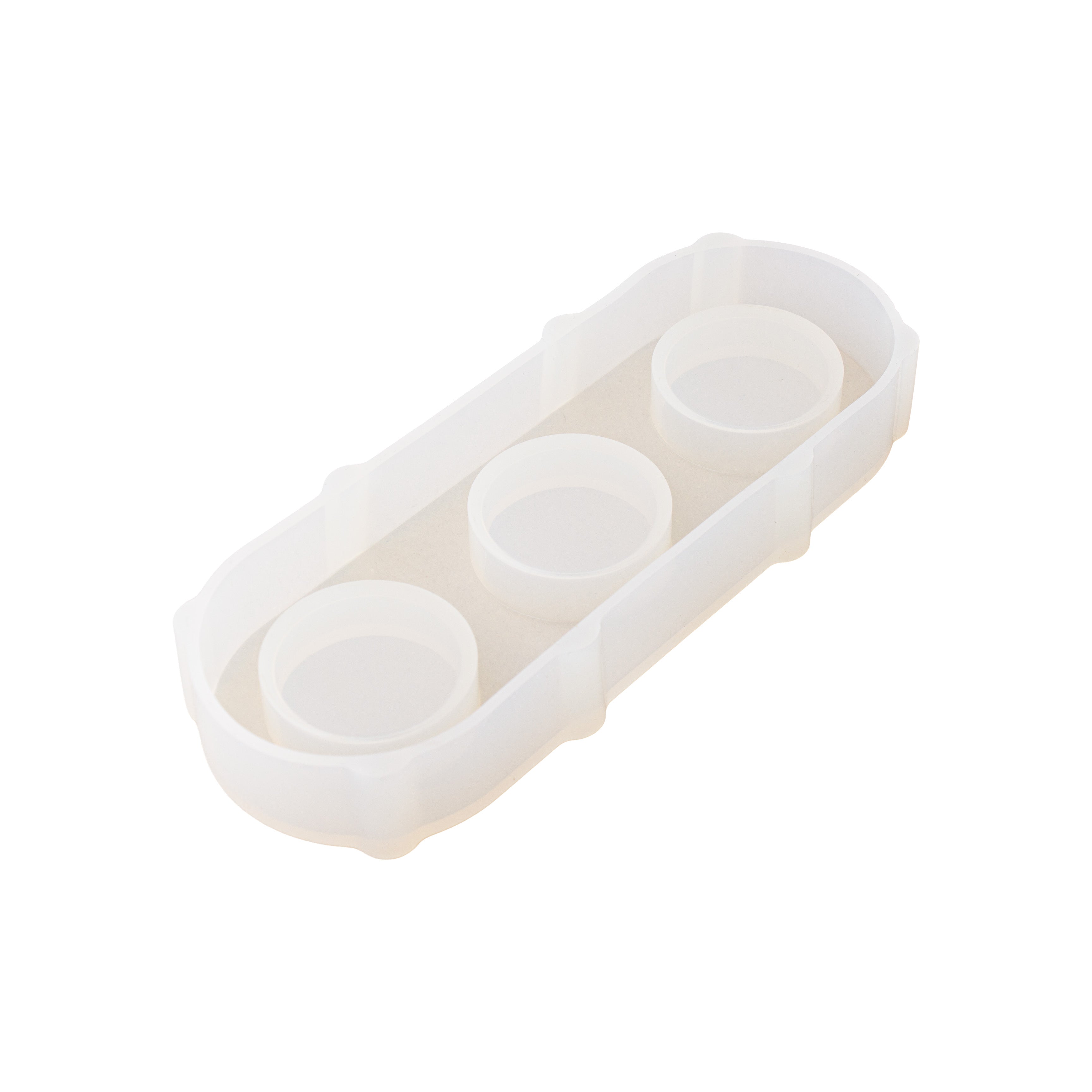 Silicone Mould 3-in 1 Tea Light Holder Oval L2.36 X 6.69cm 1pc