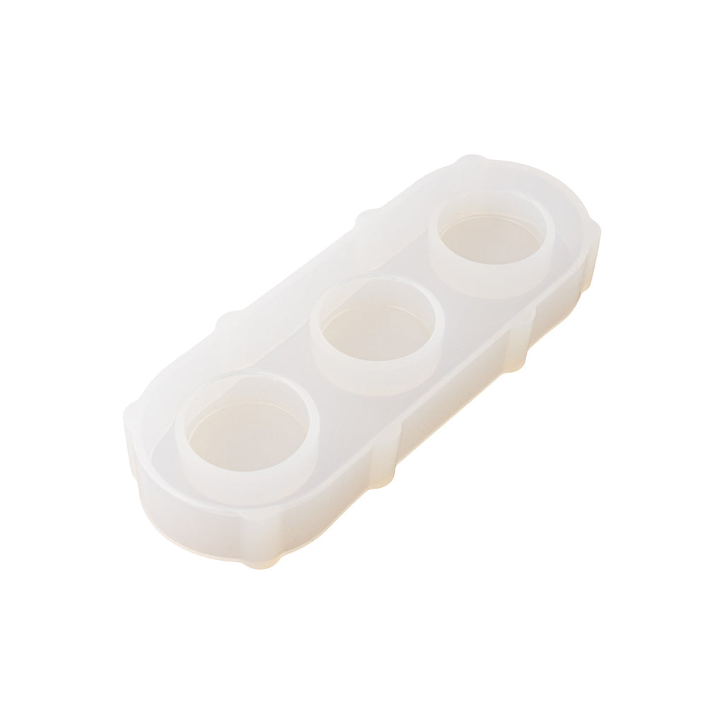 Silicone Mould 3-in 1 Tea Light Holder Oval L2.36 X 6.69cm 1pc