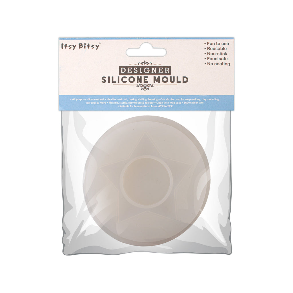 Silicone Mould Tea Light Holder Star 8.9cm Dia 1pc