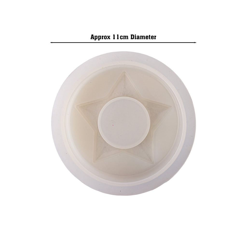 Silicone Mould Tea Light Holder Star 8.9cm Dia 1pc