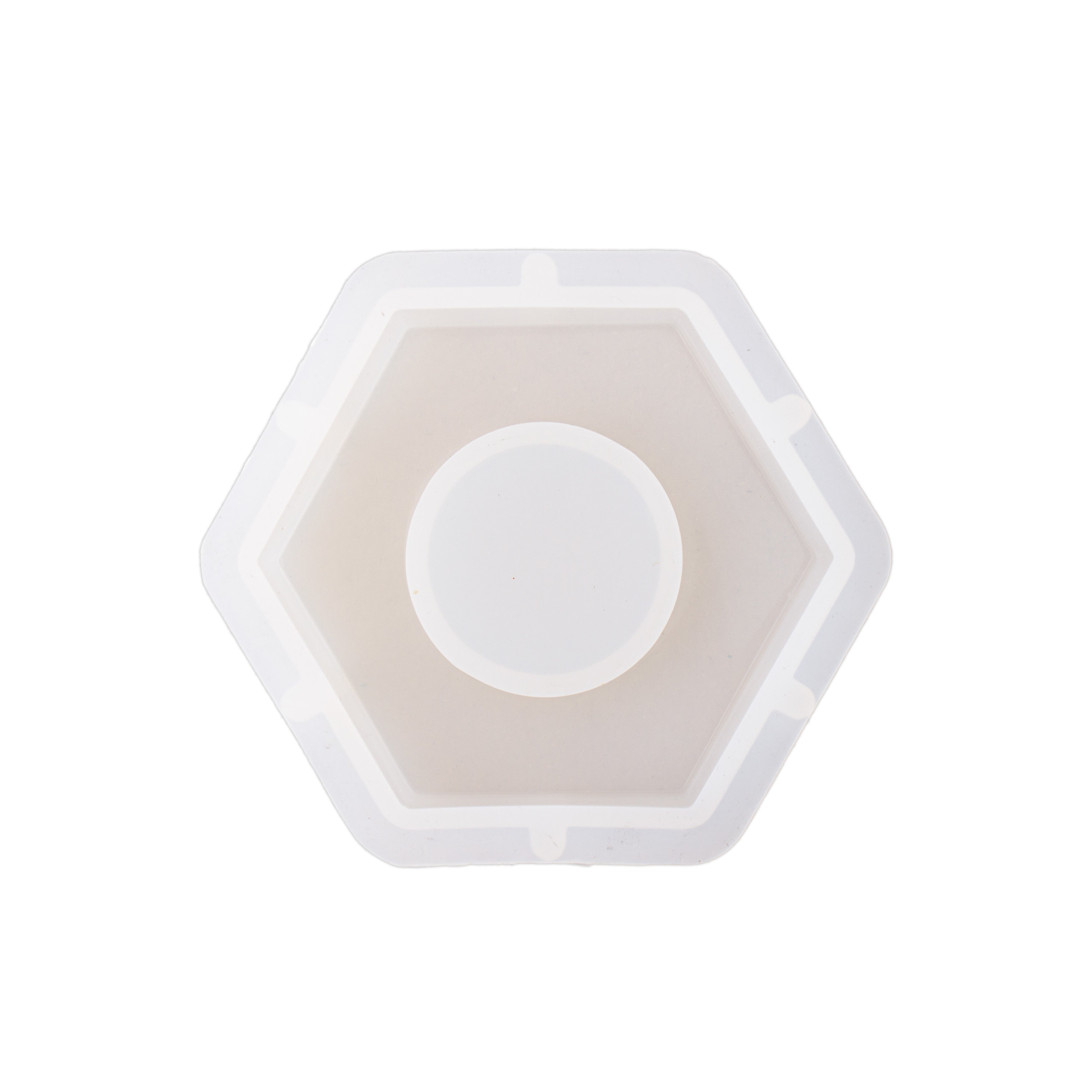 Silicone Mould Tealight Holder Hexagon L8 X W7cm 1pc