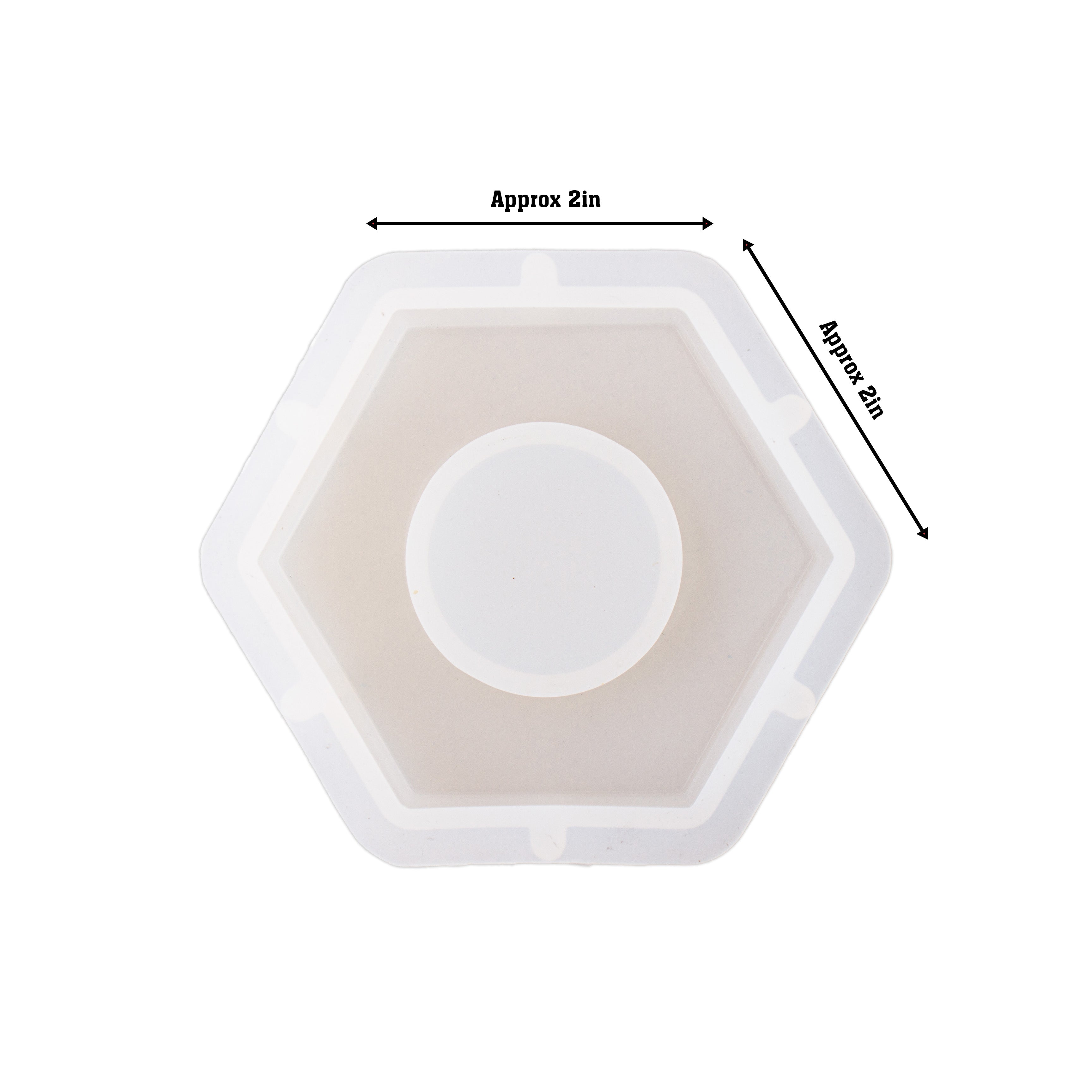 Silicone Mould Tealight Holder Hexagon L8 X W7cm 1pc