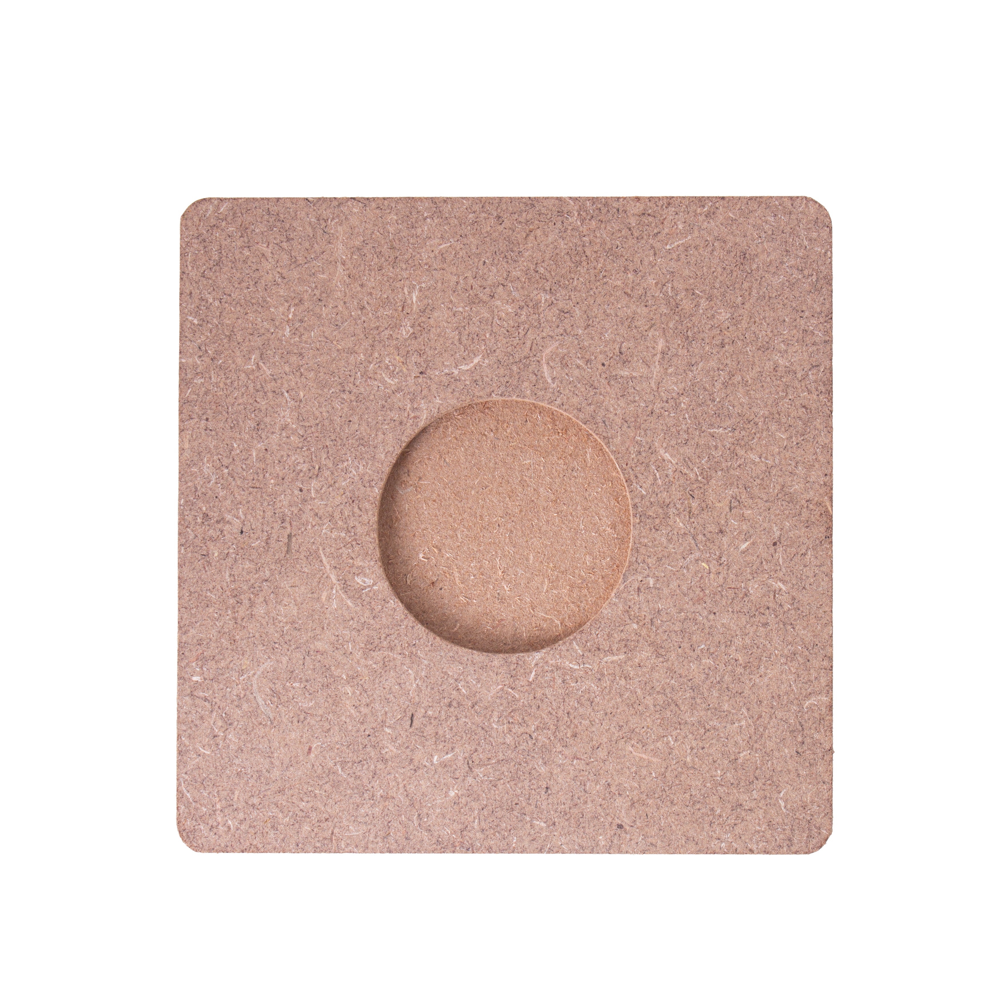 MDF Decorable Tea Light Holder Square 4 X 4inch 5.5mm Thick 1pc (without candle)