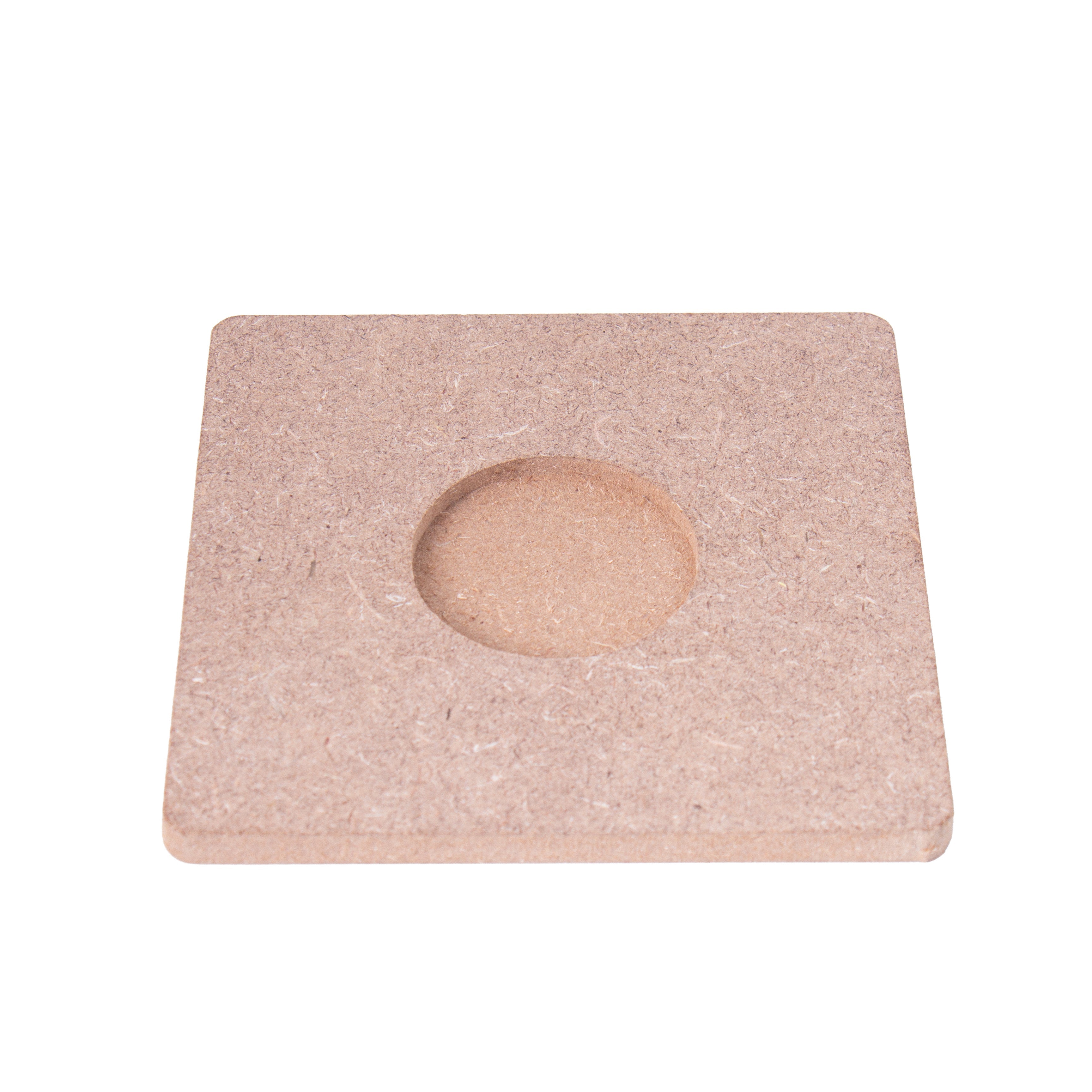 MDF Decorable Tea Light Holder Square 4 X 4inch 5.5mm Thick 1pc (without candle)