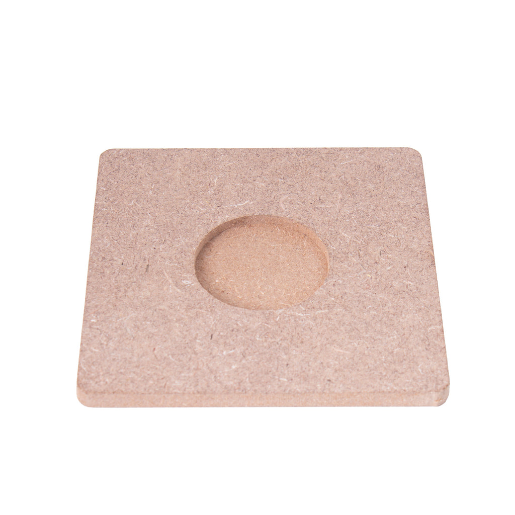 MDF Decorable Tea Light Holder Square 4 X 4inch 5.5mm Thick 1pc (without candle)