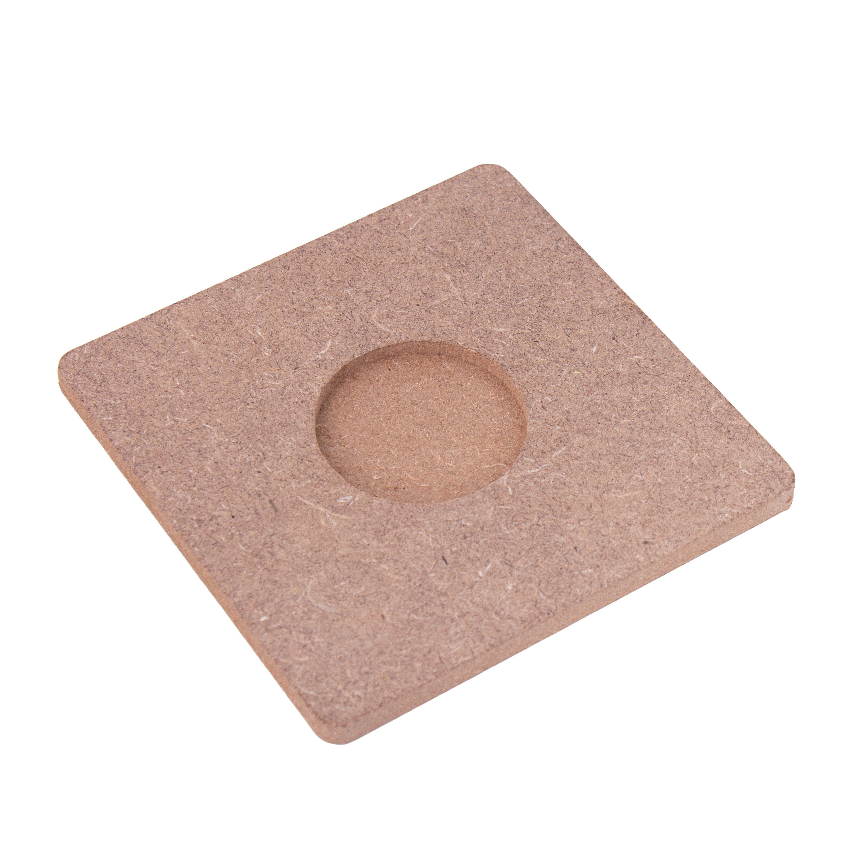 MDF Decorable Tea Light Holder Square 4 X 4inch 5.5mm Thick 1pc (without candle)
