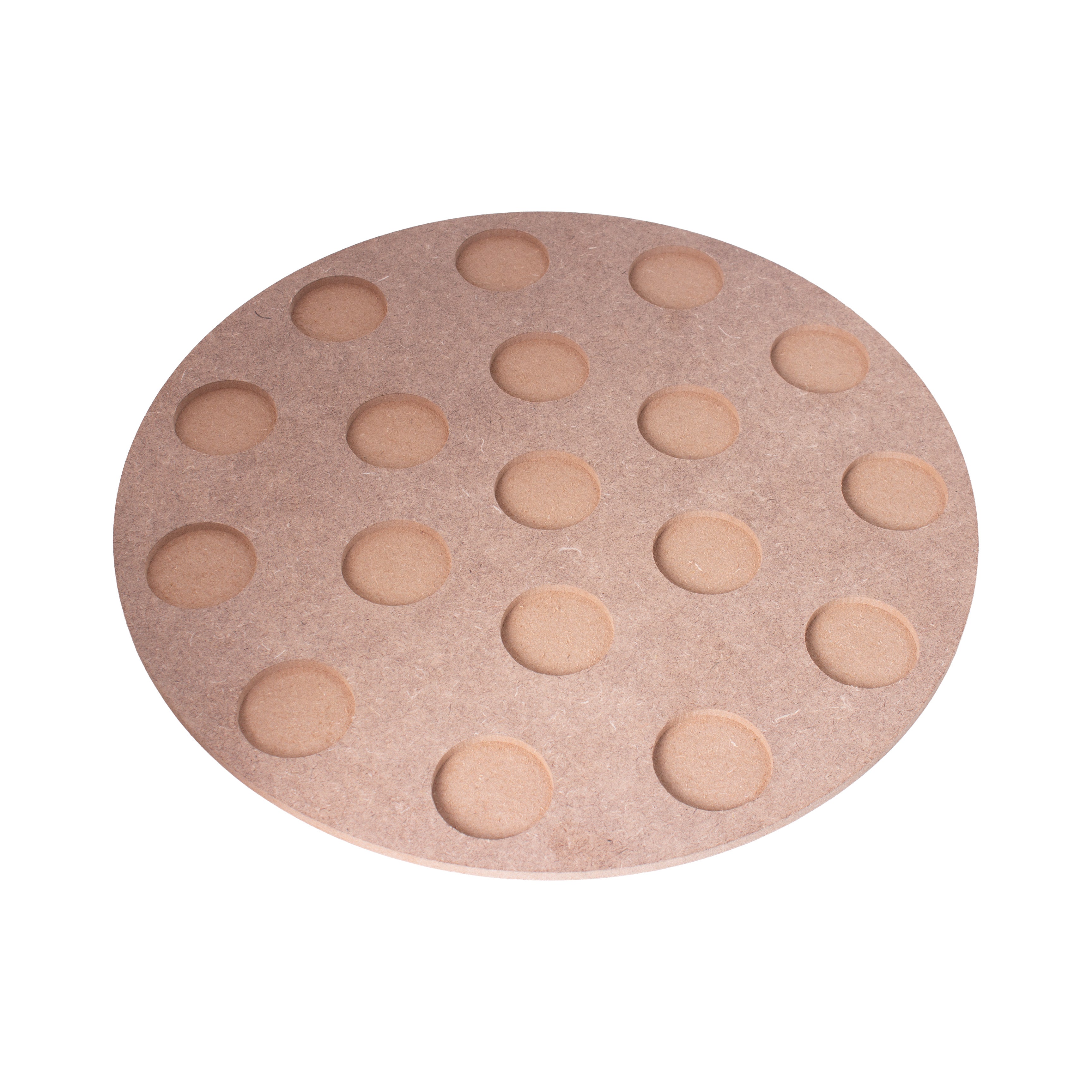 MDF Decorable Tea Light Holder With 18 Cavities Round 12.5inch Dia 5.5mm Thick 1pc (without candle)