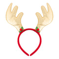 Christmas Reindeer Holly Berry Hair band Gold 1pc