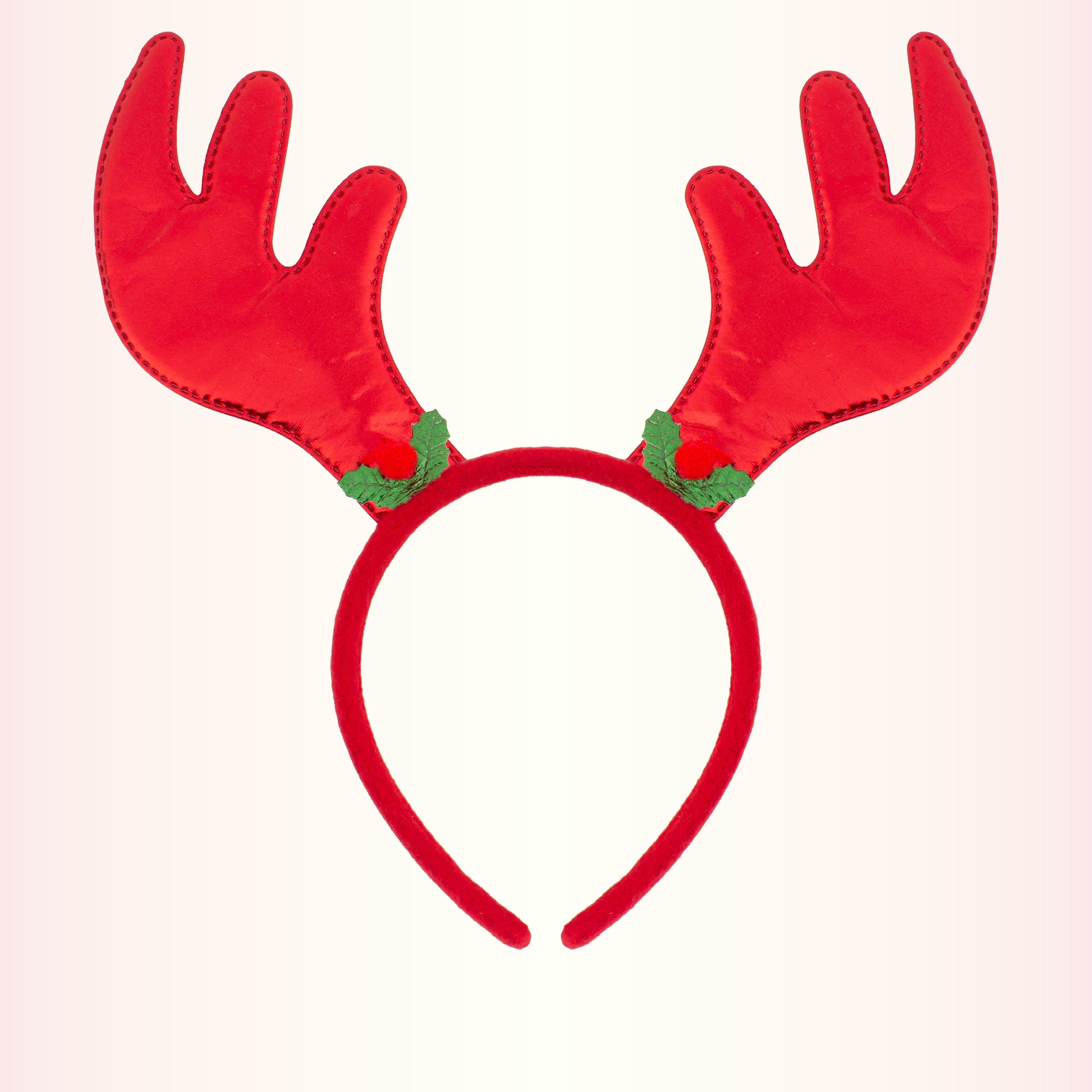 Christmas Reindeer Holly Berry Hair band Red 1pc