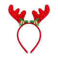 Christmas Reindeer Sequin Holly Berry Hair band Red 1pc