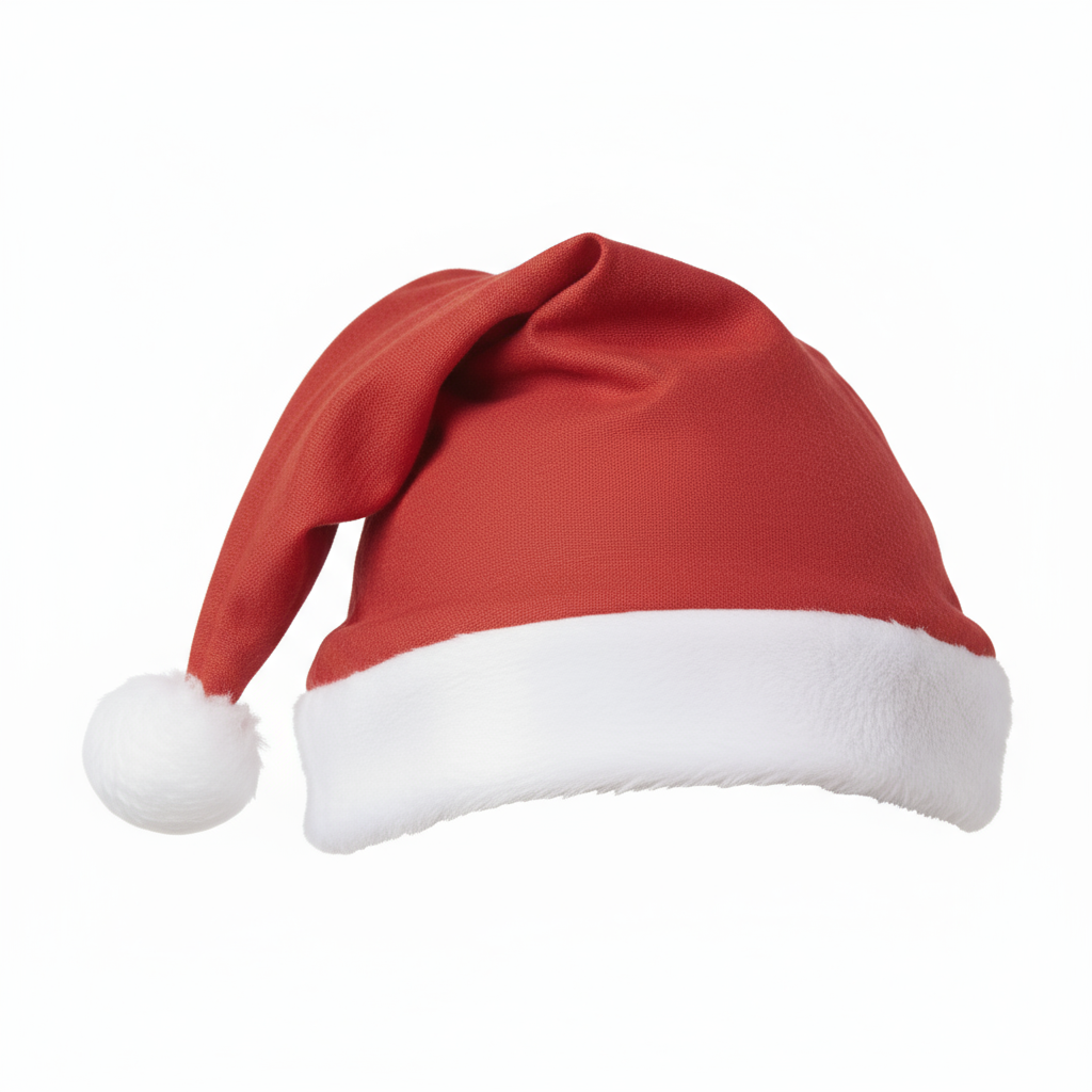 Christmas Dress-Up Cotton Suit Unisex Age 6 to 8 Red (4 pieces -Coat, pant, hat, belt) 1 Set