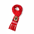 Christmas Knitted Scarf Reindeer Unisex Adult/Kids Red H40inch X W4.5inch 1pc
