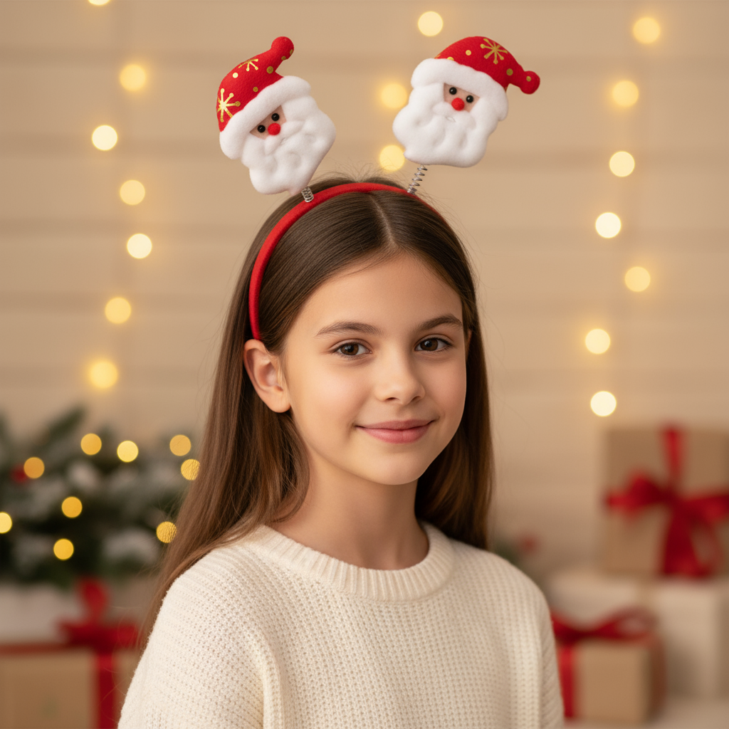 Christmas Santa Hairband Red 1pc