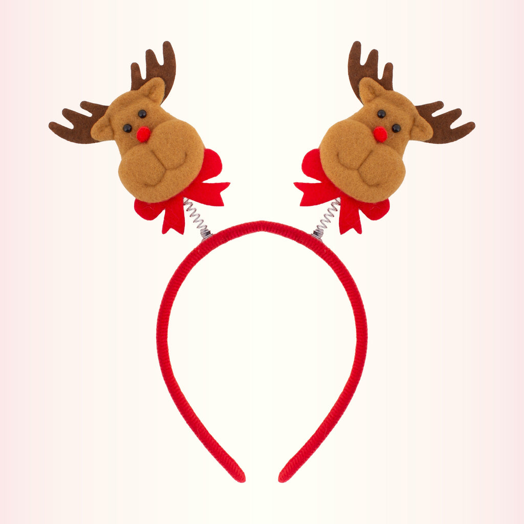 Christmas Reindeer Hairband Red 1pc
