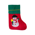Christmas Non-woven Stocking with Hanging - Snowman H14inch X W9.5inch 1pc