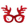 Christmas Glitter Reindeer Eye Glass Frame for Kids and Adults Red 1pc