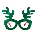 Christmas Glitter Reindeer Eye Glass Frame for Adults and Kids Green 1pc