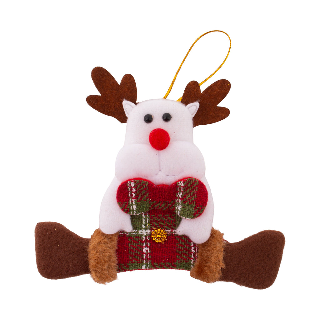 Christmas Hanging Decoration Reindeer H5.5 X W5.5inch 1pc