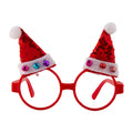 Christmas Sequin Cap Eye Glass Frame for Adults and Kids Red 1pc