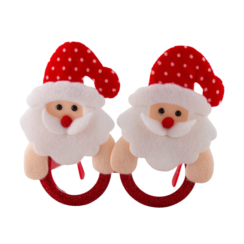 Christmas Santa Eye Glass Frame for Adults and Kids Red 1pc