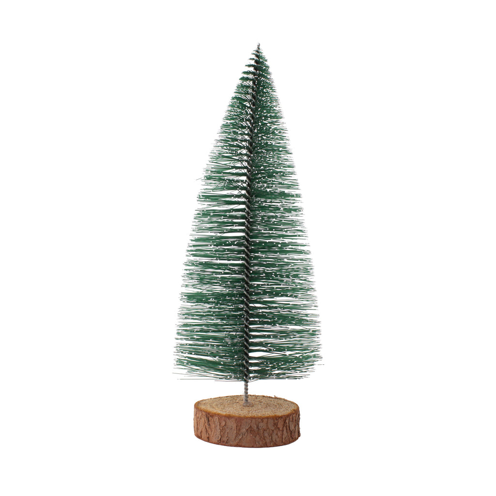 Christmas Table Topper Snow Bristle Tree H9inch X W7cm 1pc