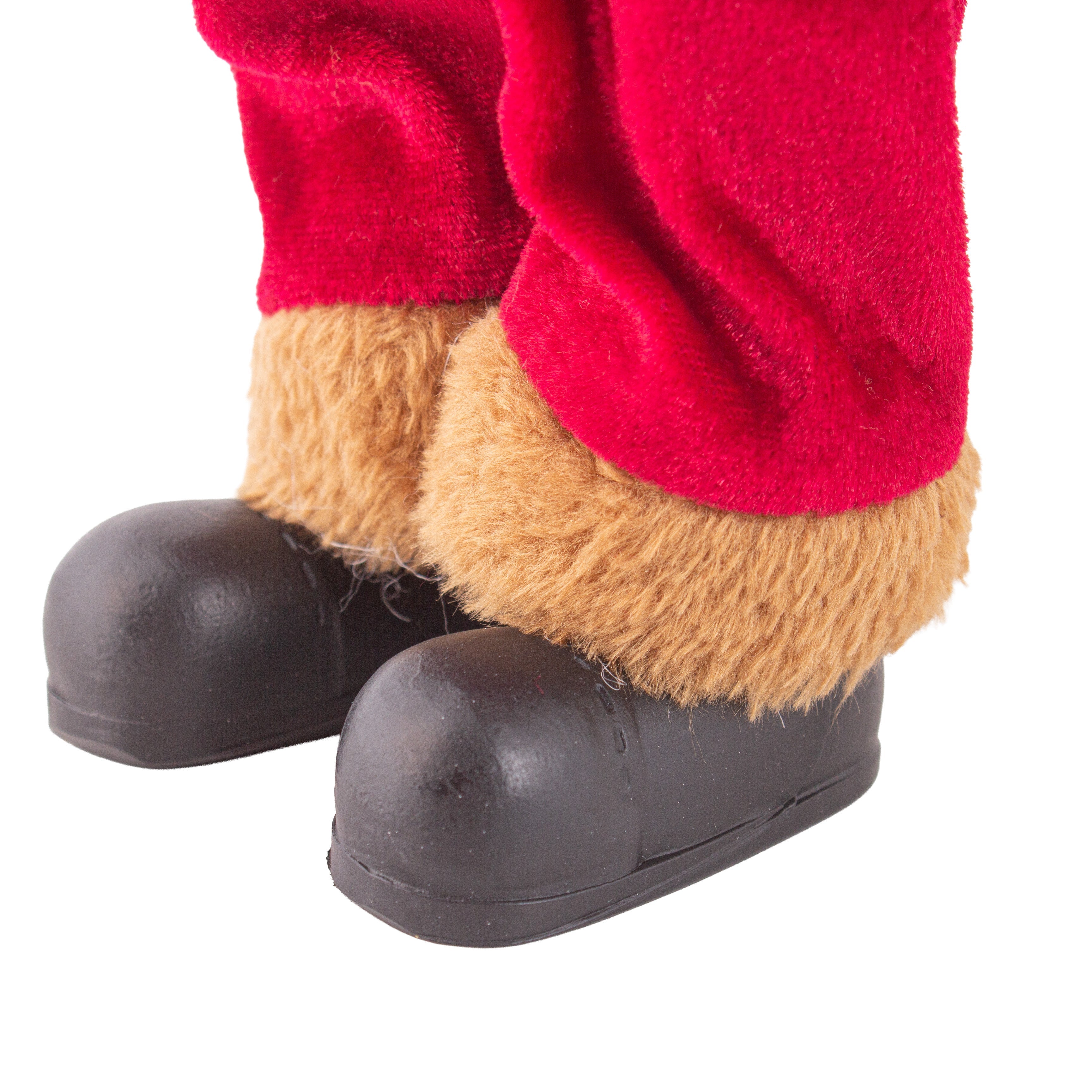 Christmas Figurine Doll Santa Claus with Red Berries and Lamp 17inch 1pc