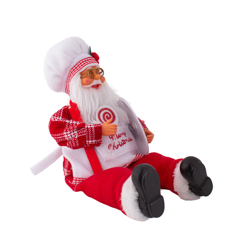 Christmas Figurine Doll Santa Claus Chef 13inch 1pc
