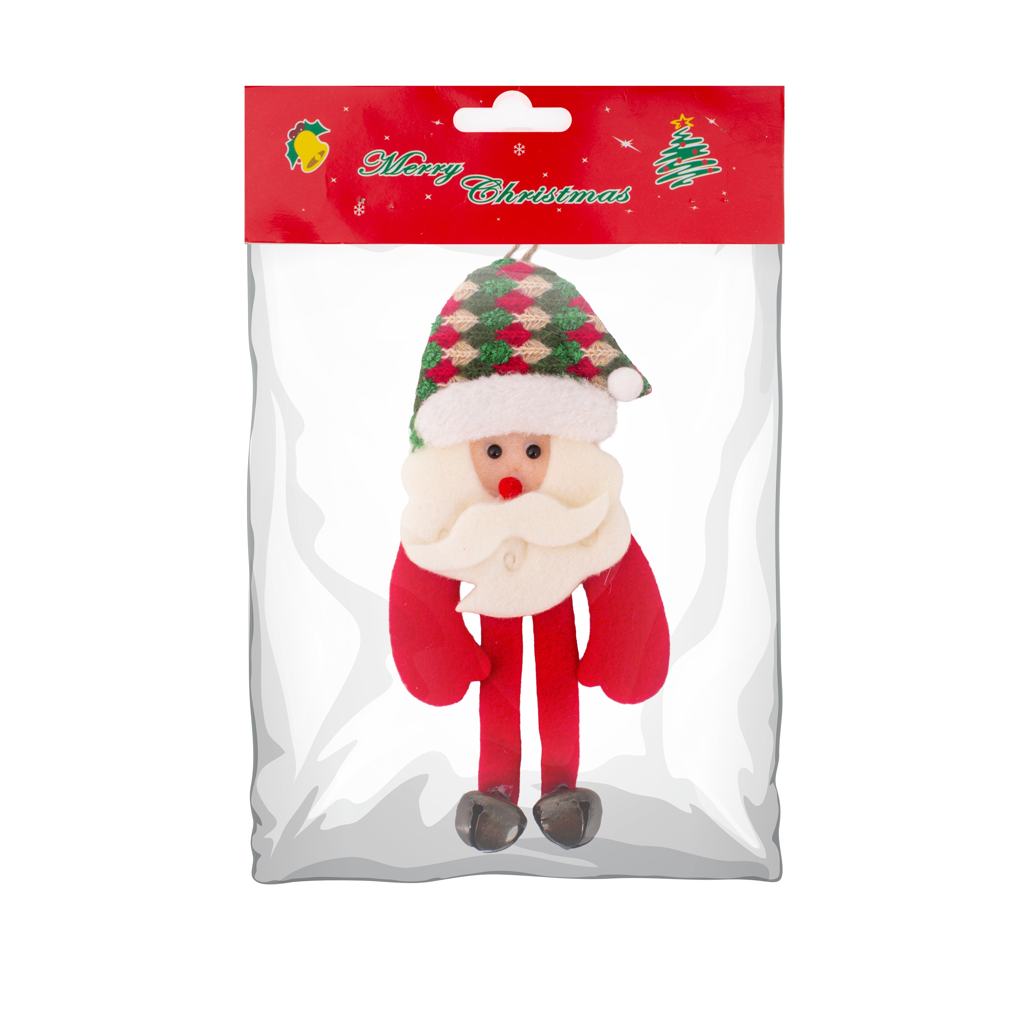 Christmas Hanging Santa 10inch 1pc