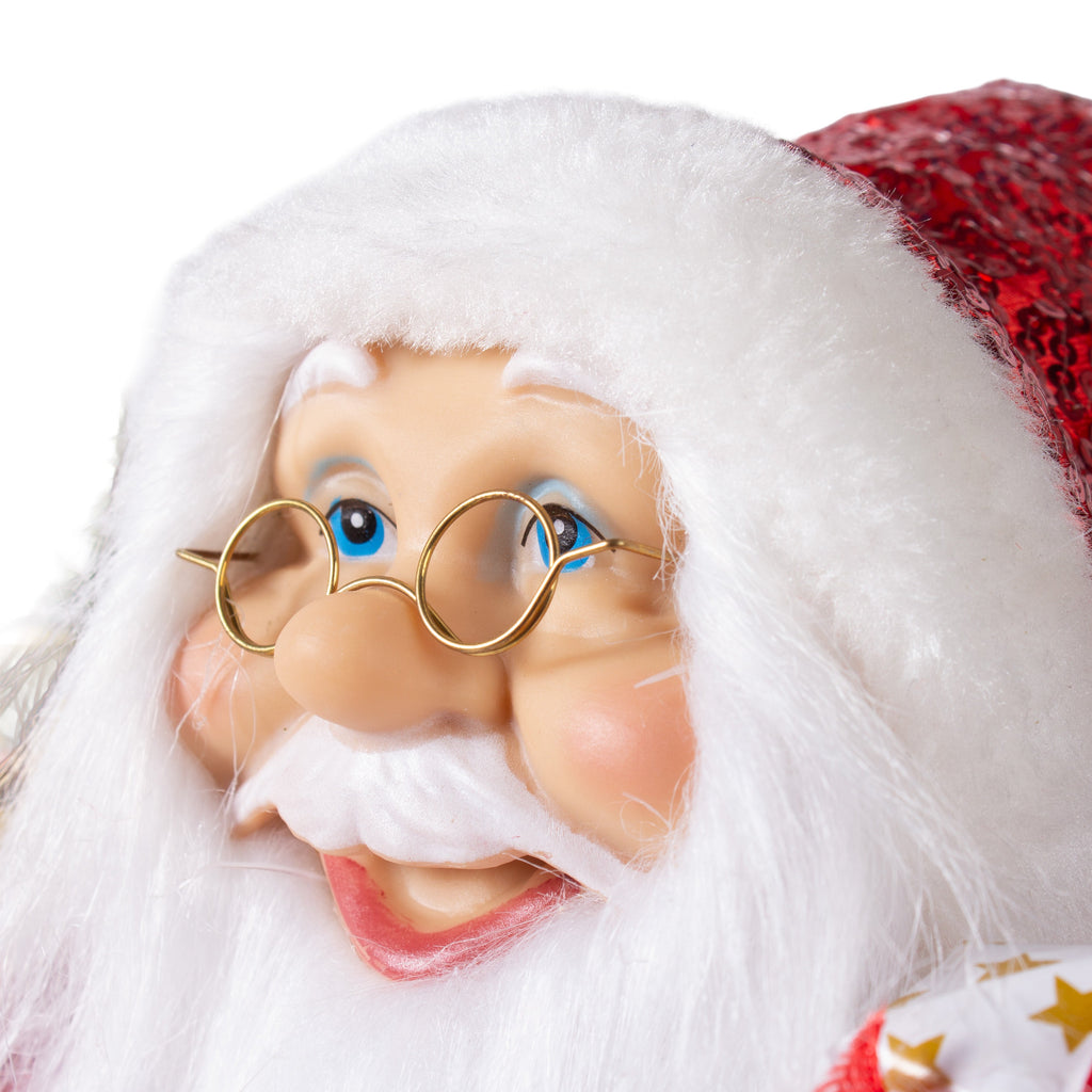 Christmas Santa Claus Figurine with Bag of Gifts 45cm 1pc