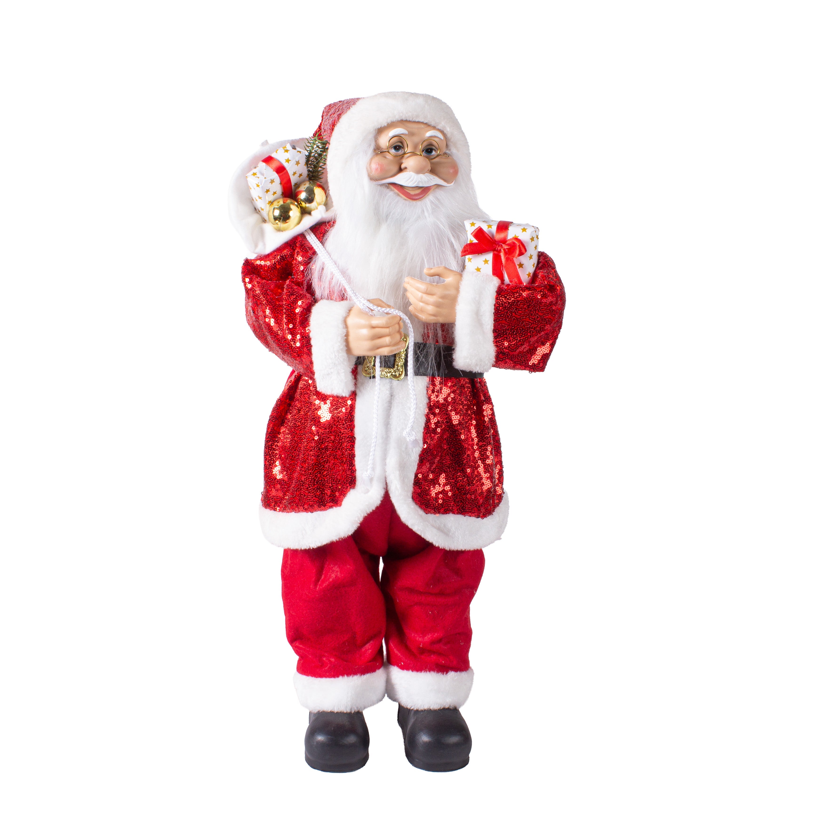 Christmas Santa Claus Figurine with Bag of Gifts 60cm 1pc