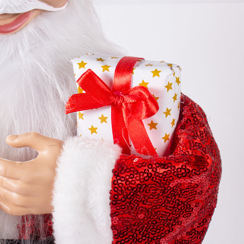 Christmas Santa Claus Figurine with Bag of Gifts 60cm 1pc