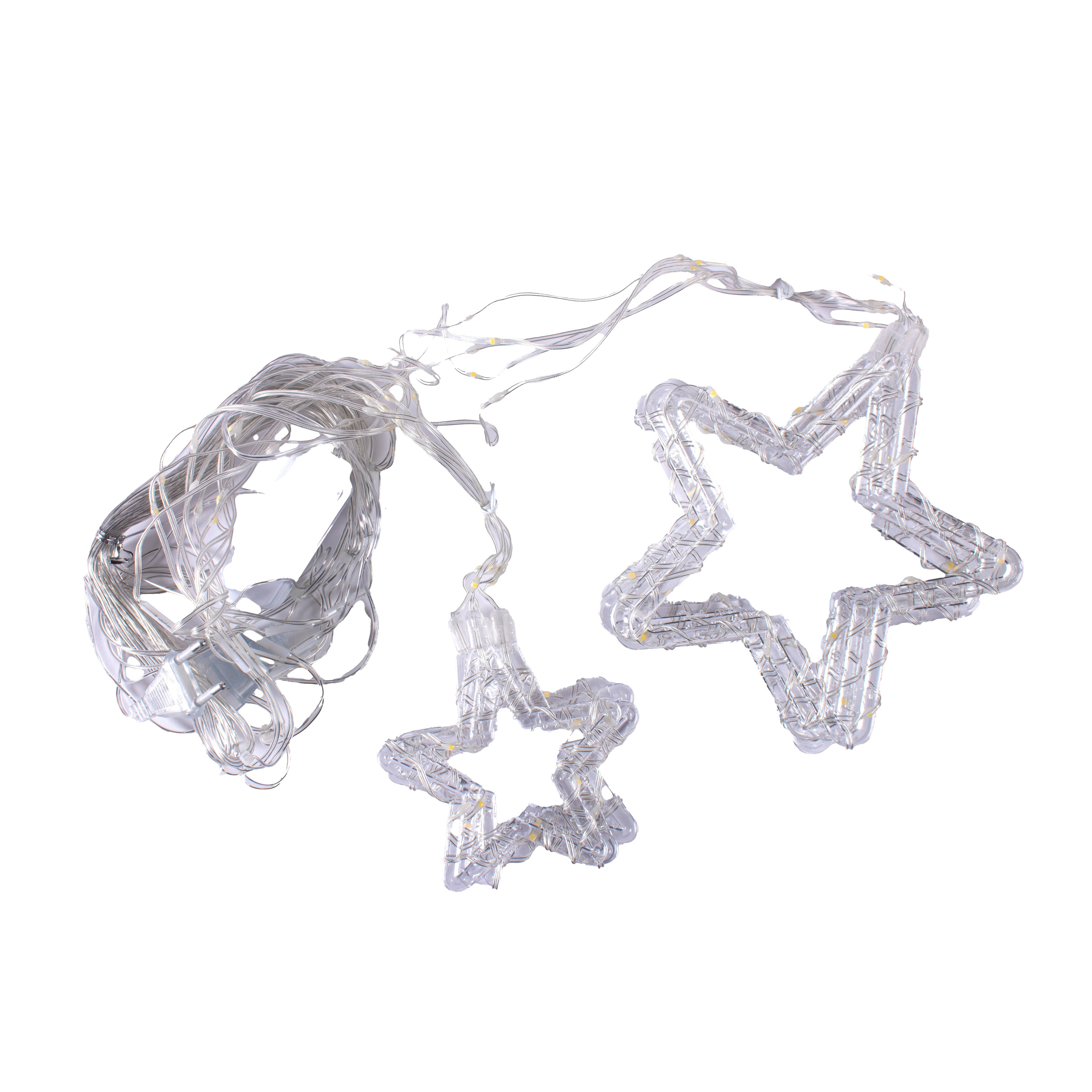 Christmas Light Up Star Multicolour 10pc 3mt