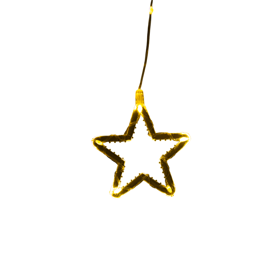Christmas Light Up Star Multicolour 10pc 3mt