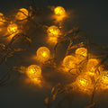 Christmas Light Up Crystal Ball Warm Colour 20pc 4Mtr