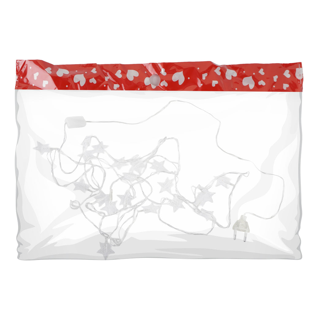 Christmas Light Up Star Warm Colour 20pc 4Mtr