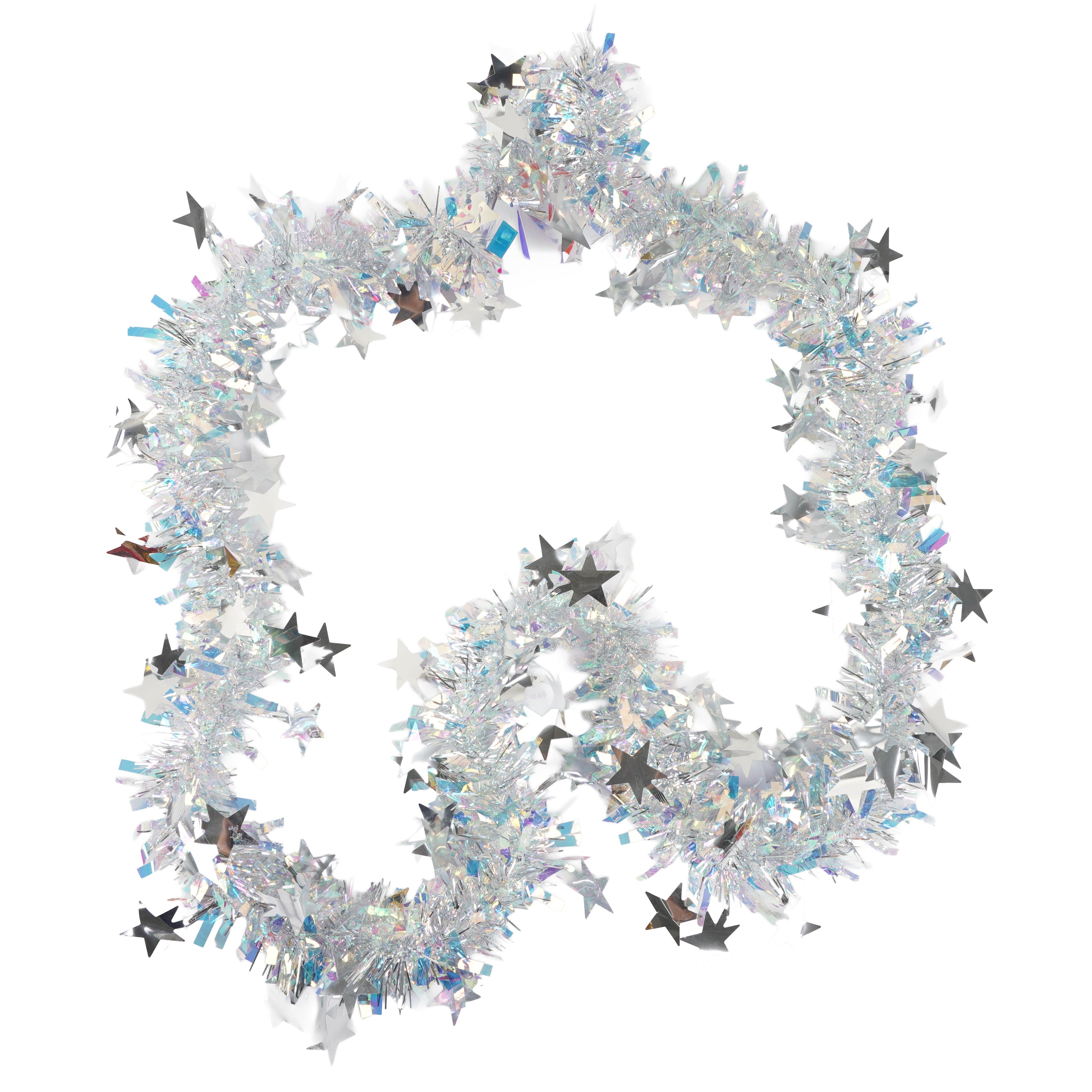 Tinsel Holographic with Stars 9cm X 2Mtr 1pc