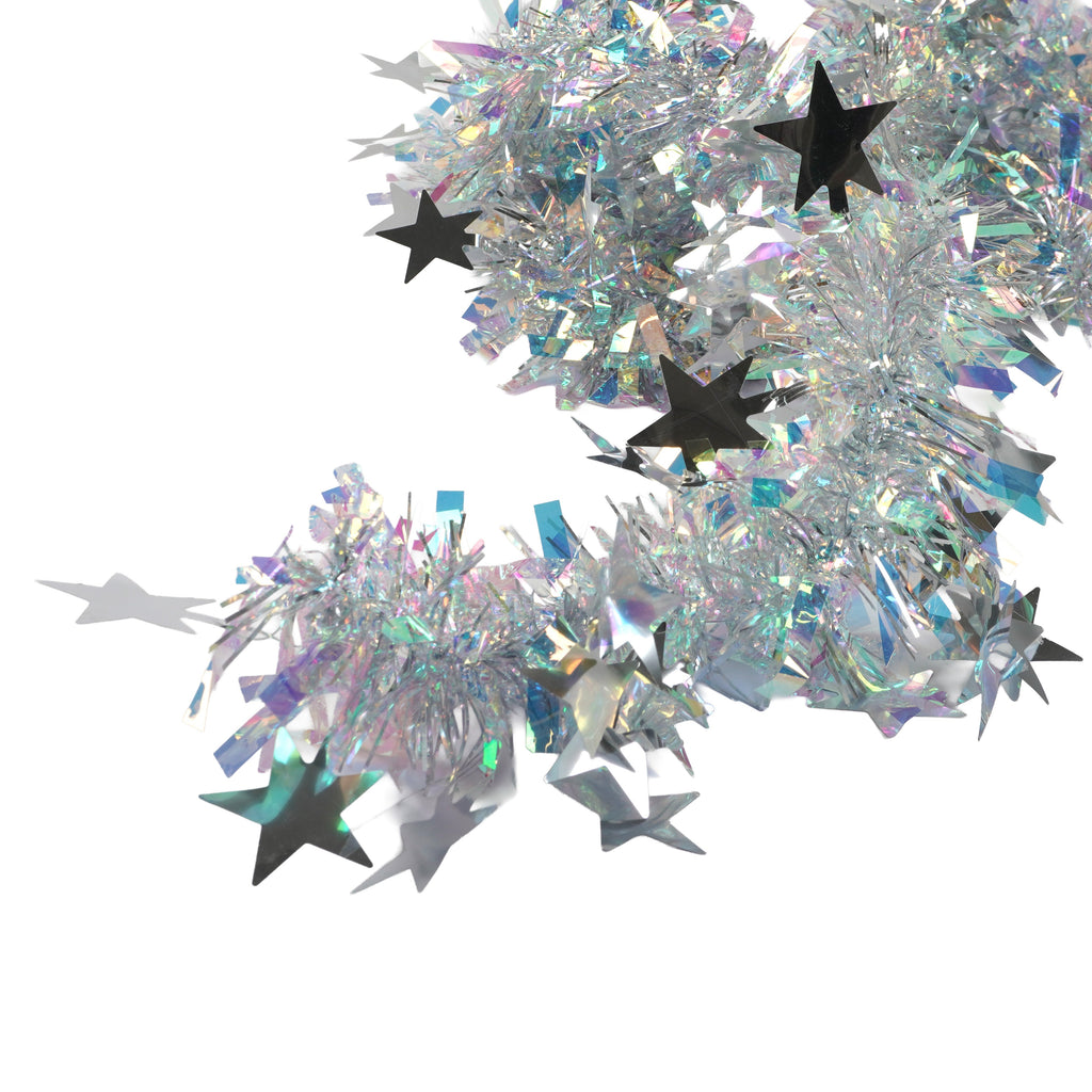 Tinsel Holographic with Stars 9cm X 2Mtr 1pc