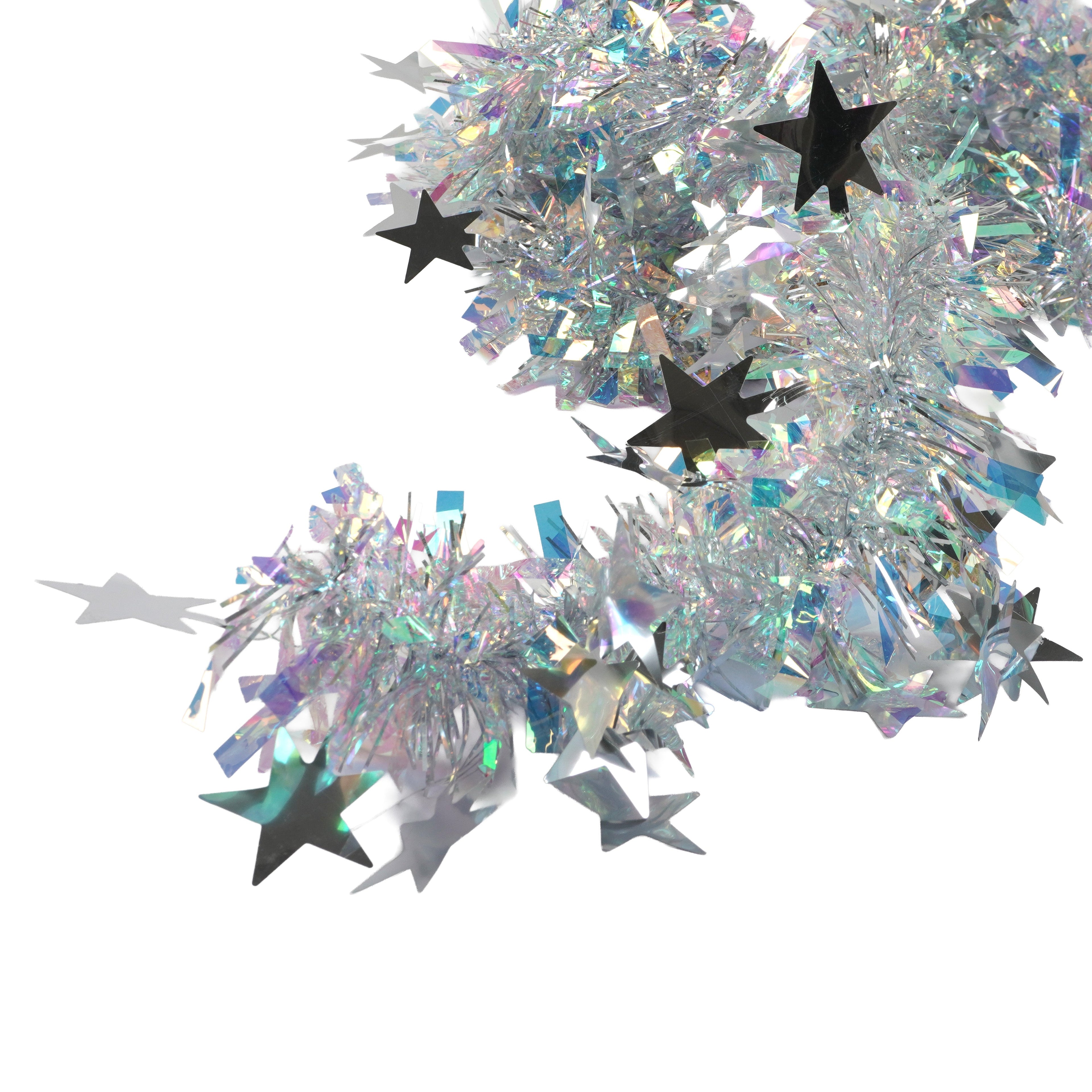 Tinsel Holographic with Stars 9cm X 2Mtr 1pc